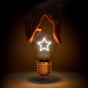 Cordless Star Lightbulb - USB Rechargeable by SUCK UK