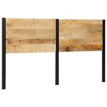 Cabecero，cabecero De Cama，panel De Cabecero 180 Cm Madera Maciza Mango Y Hierro