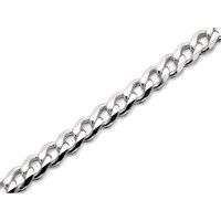 silver 8mm wide curb chain - 20in - f9121
