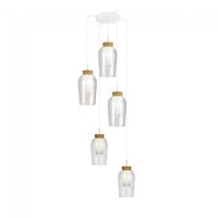 lampara colgante nora madera 5 luces