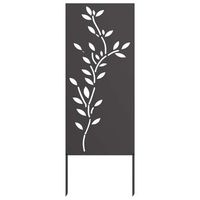 pantalla de privacidad para jardin floral negro 50 x 140 cm vidaxl