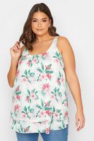 yours top blanco floral espalda de crochet mujer curvy y tallas grandes yours