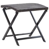 taburete  reposapies plegable ratan sintetico marron cfw29327