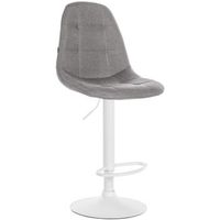 taburete de bar elmore de tela metal gris 56x47x99 cm clp