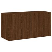mueble para tv de pared roble marron 80x30x41 cm vidaxl