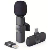 klack k8 microfono inalambrico con reduccion de ruido compatible con iphone y usb-c 20m