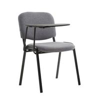 silla conferencia ken con mesa plegable  en tela gris 71x53x81 cm clp