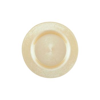 Plato para postre vainilla - lote de 6