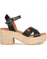 de popa sandalias de tacon mujer clifton negro