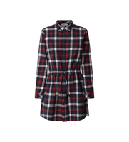 pepe jeans para mujer pl9537750 vestido marina rojo m casual algodon manga larga