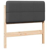cabecero tapizado con cabecera marron y gris oscuro 100 cm vidaxl