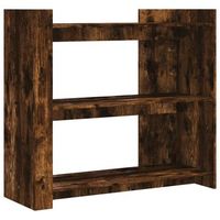 mesa consolamesa de entradamesa auxiliar de madera de ingenieria roble ahumado 100x35x90 cm