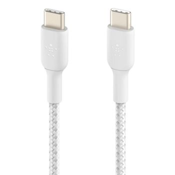 Cable USB-C Belkin CAB004BT2MWH 60W 2 m blanco trenzado