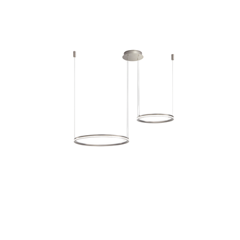 Lámpara Colgante Doble Perenz Edge Led 99w Gris Titanio