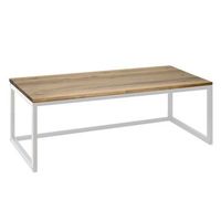 mesa centro eco three 120x45x40cm blanca en madera maciza de pino acabado vintage estilo industrial box furniture