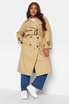 Yours Gabardina Beige, Mujer Curvy Y Tallas Grandes, Yours