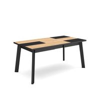 mesa comedor mesa fija cocina y salon 170 para 8 comensales patas de madera estilo moderno roble y negro