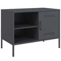 mueble de tv acero gris antracita 68x39x505 cm vidaxl