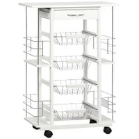 carro de cocina 57x37x83 cm blanco