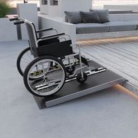 rampa sillas de ruedas de aleacion de aluminio homcom 91x736x51 cm