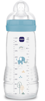 MAM Biberón Easy Active Flujo Rápido Azul Mate +4m 330 ml