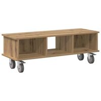 soporte de tv 100 x 35 x 35 cm roble artisan vidaxl