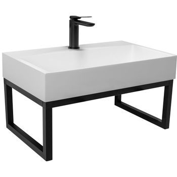 Lavabo Sobre Encimera Rea Goya White + Marco