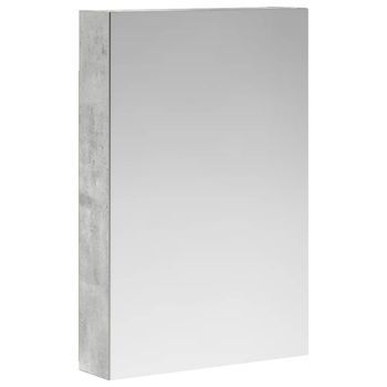 Armario Con Espejo De Baño | Mueble De Baño Gris Concreto 40 X 10,5 X 60,5 Cm