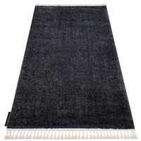 alfombra berber 9000 gris franjas bereber marroqui shaggy 140x190 cm