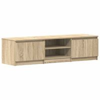 mueble tv  mueble de salon  armario tv madera contrachapada color roble sonoma 140x40x355cm