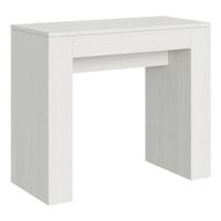 consola extensible 90x42302 cm efecto madera fresno blanco