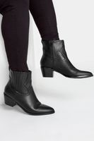 botines negros con tacon cuadrado en diferentes anchos