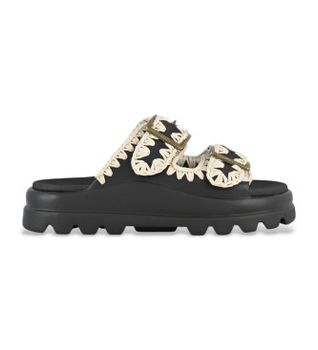 Mou para mujer. MU.SW661001N Sandalias dos hebillas negro (37), 1 a 3cm, Casual