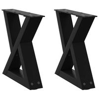 patas para mesarpierna de mesa de centro 2 uds acero negro 30x30-313cm