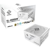fuente de alimentacion asrock 1000w certificacion 80 gold steel legend blanca diseno atx