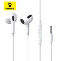 baseus h17 auriculares con cable de 35mm con microfono auriculares internos controlados por cable para musica deporte monitor intrauditivo auriculares