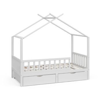 Cama En Forma De Casa Franka 80x160 Cm Con 2 Cajones Vitalispa