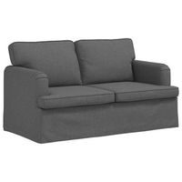 sofa gris oscuro 144 x 80 x 85 cm tela vidaxl