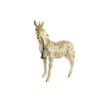 Lampara Sobremesa Resina 55x22x51 Cebra Dorado