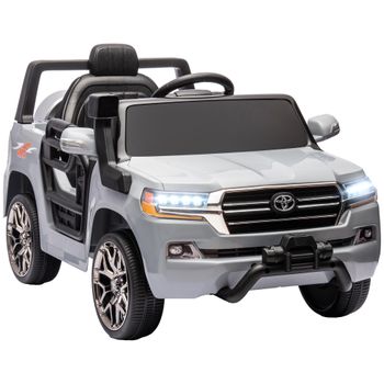AIYAPLAY Coche Eléctrico Infantil 12V 3 Velocidades Control Remoto para +3 Años Gris   Aosom España
