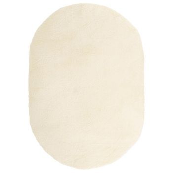 Alfombra Peluda De Pelo Largo Navarra Crema 300x200cm Poliéster Vidaxl