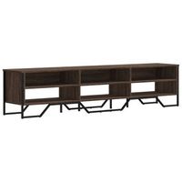mueble de tv  mueble de salon  gabinete de tv madera de ingenieria roble marron 180x34x41 cm