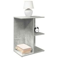 mesitas de noche 2 uds - dormitorio - madera de ingenieria - gris hormigon 465x29x61cm