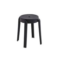 taburete apilable nivo - negro set de 6