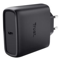 cargador trust maxo gan usb-c 65 w cable 2 m carga rapida negro