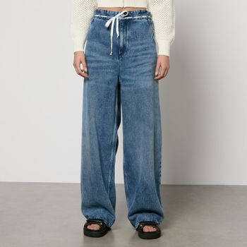 Marant Etoile Jordy Whiskered Denim Wide-Leg Jeans - FR 40/UK 12