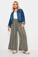 yours pantalones anchos negros azulejo mujer curvy y tallas grandes yours
