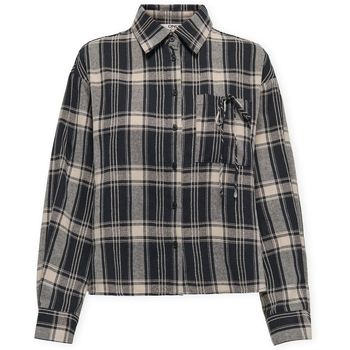 Only Camisa Agda Short Shirt - Fog/Sky Cap para mujer