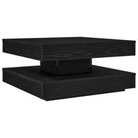 mesa de centro giratoria 360 grados negro 70x70x345 cm vidaxl
