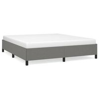 cama sin colchon de tela gris oscuro 180x200 cm vidaxl